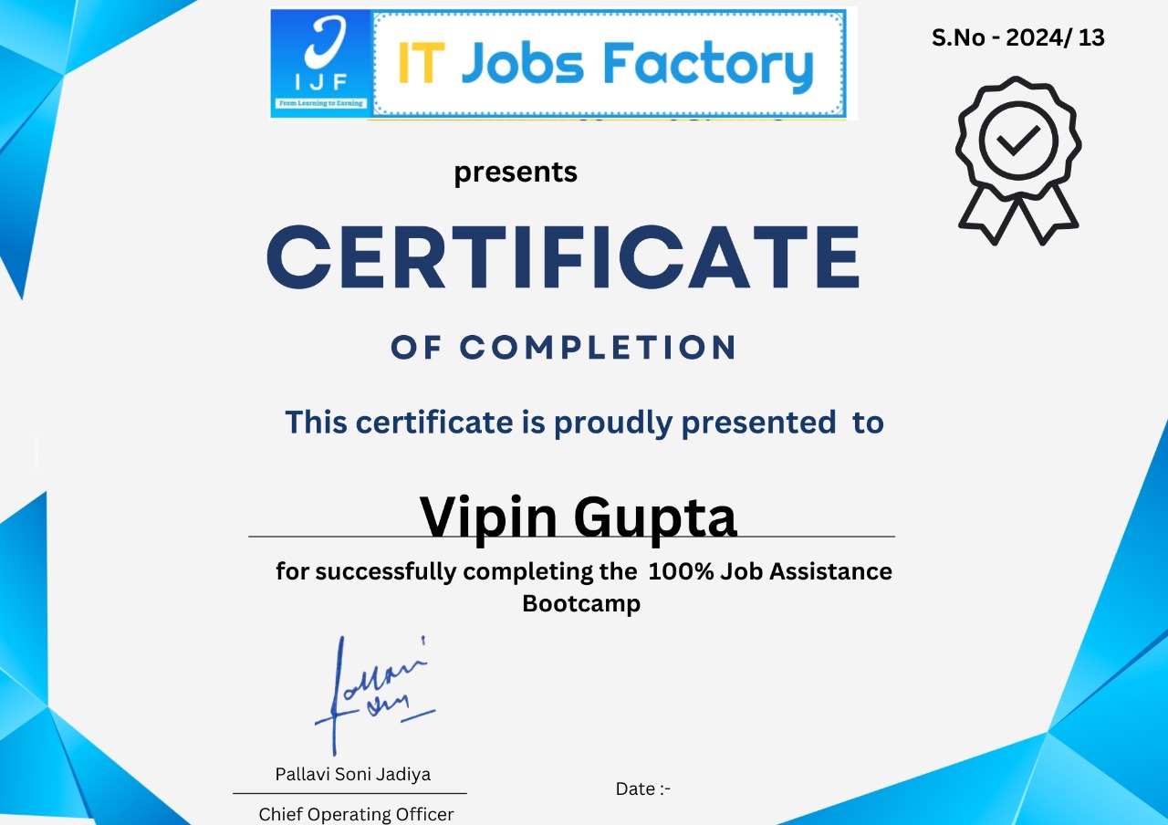 Certification Sample